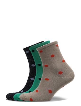 Mix Sock Pack W.14 Lingerie Socks Footies/Ankle Socks Grøn Becksöndergaard