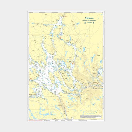Översiktskort Hydrographica HG11 Mälaren, A1 vikt till A4 (falsat)