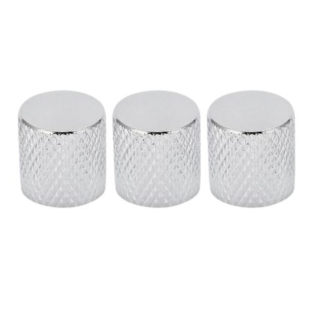 3 st Guitar Control Knobs Volym Ton Passar Toppset Kit Instrument Tillbehör Ersättning Silver