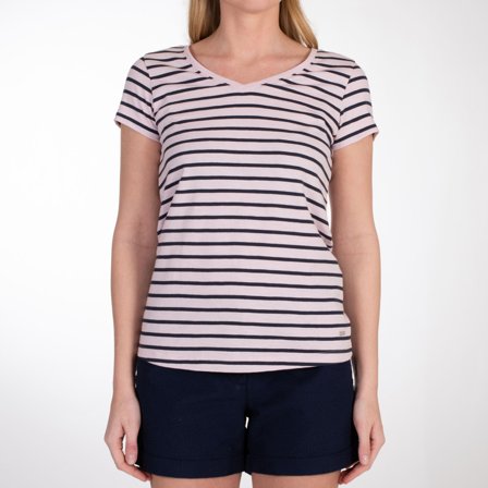 T-shirt Marine Classics Lily Classic Striped Tee Light Pink / Navy, dame, Small