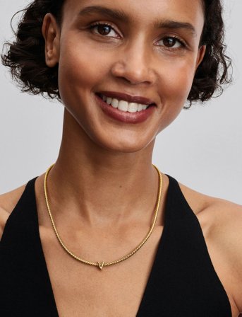 Pandora Letter V 14K Gold-Plated Charm - Gold - ONE SIZE