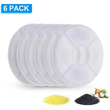 (pow yeah!) RisingFF Vattenfontänfilter 6 st - Aktivt kol - Harts - Kvalitetsbomull