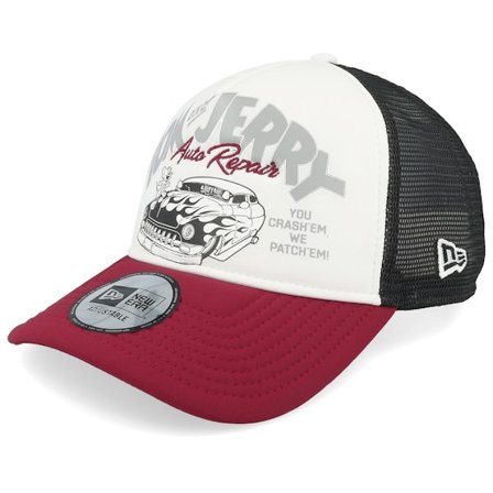 New Era - Weiss trucker Cap - Tom And Jerry White/Black/Maroon Trucker @ Hatstore
