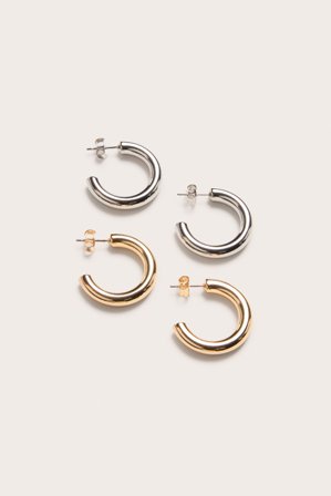 Kappahl | Ringformade örhängen 2-pack | Guld