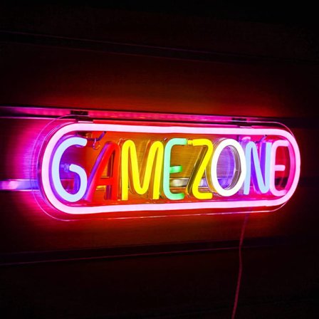 Neon gamer-skylt, LED neon game zone-skylt för att dekorera spelrum, lekplatser, barer och tonårsrum