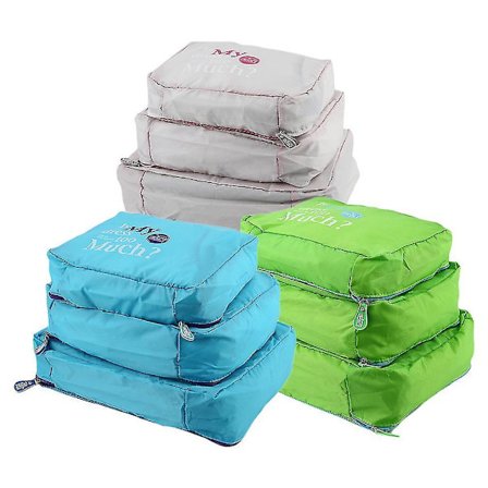 Ny 3-delt bærbar reiseoppbevaringspose Cube Organizer