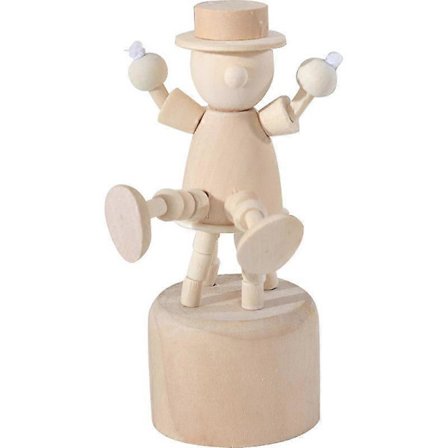 Tegneserie tre kunst bevegelig dukke skrivebordsdukke dekorasjon klovnestatue