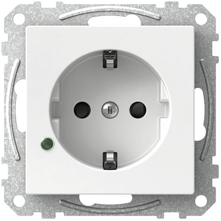 Schneider Electric Exxact WDE002329 Stikkontakt med LED-indikasjon, jordet, 1-veis, Strømbrytere & vegguttak