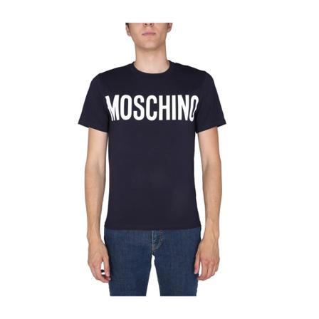 Moschino T-Shirt With Logo Print Blå, Herre