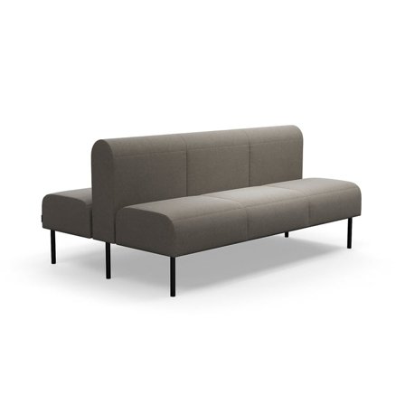 Modulsofa VARIETY, 3-personers sofa, dobbelt, stof Pod CS, taupe