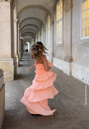 Bubbleroom Occasion Tie Back Flounce Maxi Dress Klær