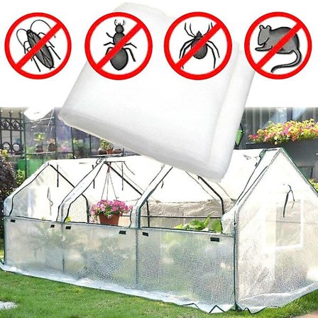 60 Mesh Frukt Insektnett Hage Skadedyrbekjempelse Net Drivhus Beskyttende 3*6m