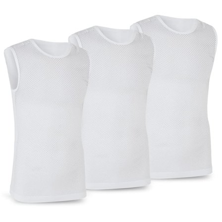 GripGrab Ultralight Sleeveless Mesh Baselayer 3-PACK Men base layer tops White M
