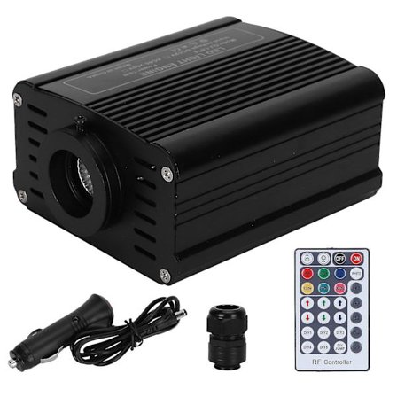 16W RGBW Kuituoptinen valonlähdeohjain kattovalolle kaukosäätimellä 12V