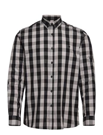 Slhregmadrid Check Shirt Ls Black Selected Homme
