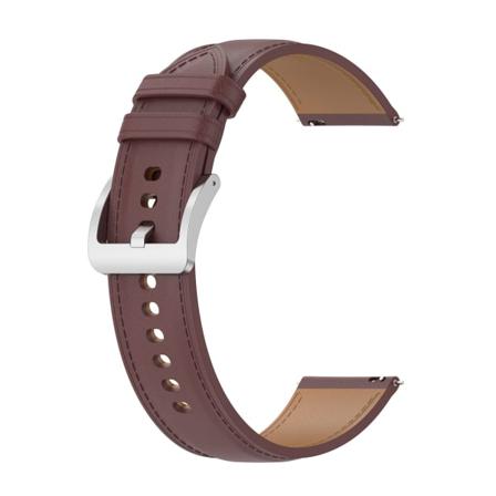 Klockband I Läder Mörkbrun 20 Mm Samsung Galaxy Watch 5