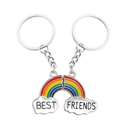 Keyring - Best Friend - Rainbow - Cloud - Two pieces