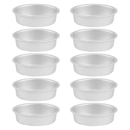 10 kpl Mini Soikea Munanmuotoinen Alumiiniseos Metallinen Juustokakkuvuoka Leipävuoka Tartlett-pidike Vanukas Je 2025th