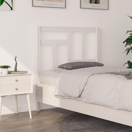 Vidaxl Sänggavel Vit 95,5x4x100 Cm Massiv Furu Vit