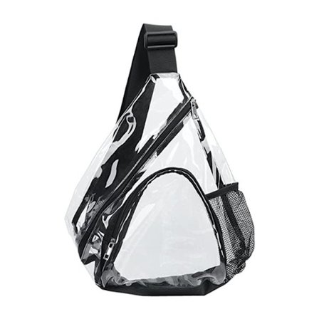 Genomskinlig PVC-slingväska - Stadion godkänd genomskinlig axelväska crossbody B