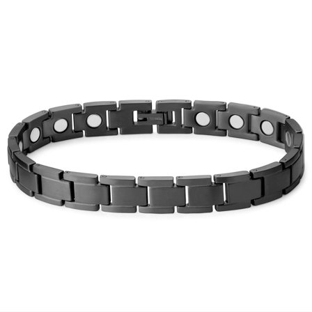Zwarte Pure Magnetische Titanium Armband voor mannen - Stalen armbanden