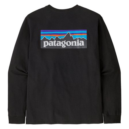 Patagonia M's L/S P-6 Logo Responsibili-Tee Black, S