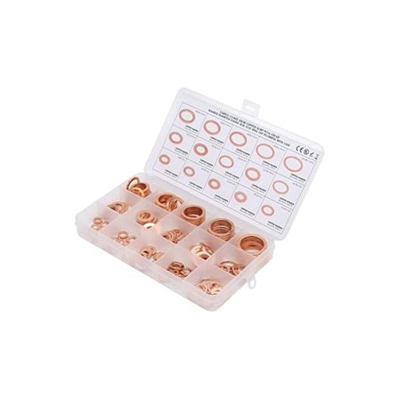 150 st M5 M22 röd kopparbricka platt packning röd koppar tätning O-ring tätningsbricka