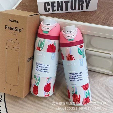 Owala FreeSip Isolerad Vattenflaska i Rostfritt Stål med Sugrör 94cl