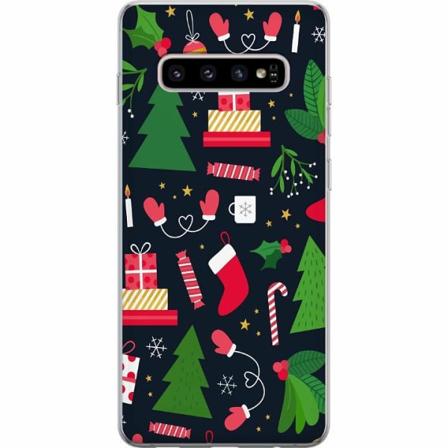 Samsung Galaxy S10+ Genomskinligt Skal Christmas
