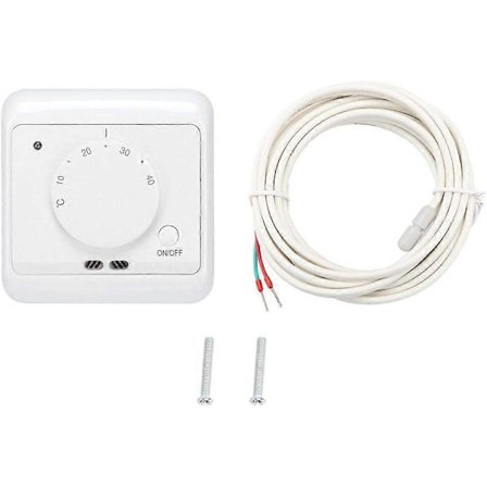 Termostat til hjemmet, 16A 230V Universel Gulvvarmetermostat, Indbygget Ekstern Sensor Temperatur, Manuel Kontrol Dobbelt Sensor [db]