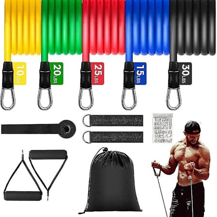 Motståndsband Set Bodybuilding Hem Gym Utrustning Professionell styrketräning Fitness Elastiska gummiband Träningsexpanderare