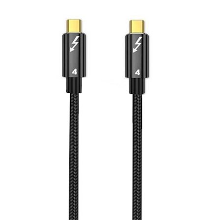 Thunderbolt 4 Kabel 30cm USB-C 100W 8K 60Hz PD Svart