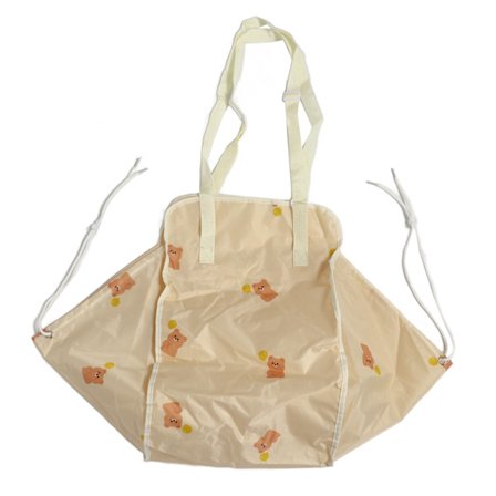 Bil Hængekøje Opbevaringstaske Oxford Stof 52 cm Lang 33 cm Bred Sammenfoldelig Bagsæde Organizer til Shopping Brun Bjørn Print