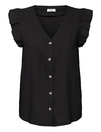 Byfalakka Ruffle Shirt - Black B.young
