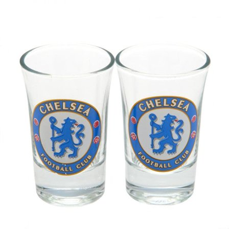 Chelsea FC Crest Shot Glass Set (2-pack) One Size Clear