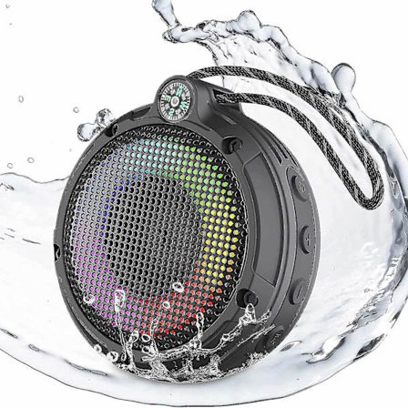 Tandbruser Højttaler IPX7 Vandafvisende LED Lys Udendørs