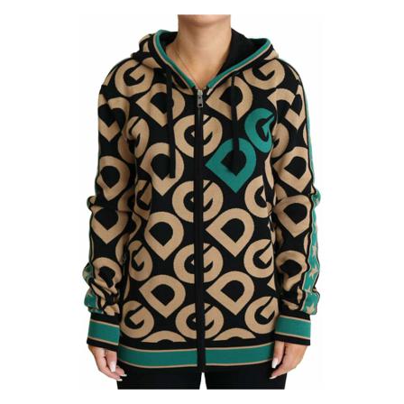 Dolce & Gabbana, Mania Hooded Sweatshirt Beżowy, Kobieta, Rozmiar: S