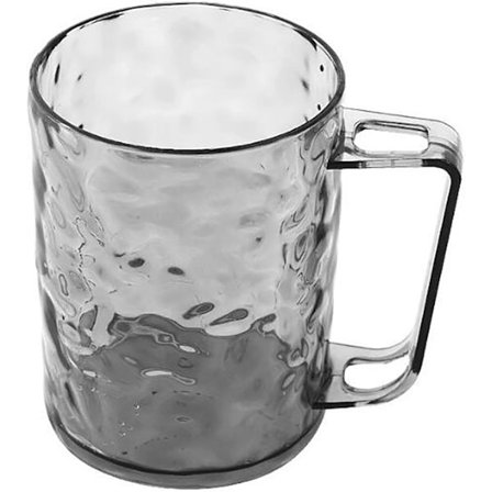 15 OZ Plastkaffekopper med Håndtak Uknuselige Melkejuicekopper Mikrobølgeovn Te Vannkopp Plastdrikkekopper for Kjøkken, Grå