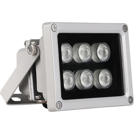 Infrarød Illuminator, 850nm 6 Leds 90 Graders Bredvinkel Ir Illuminator Til Nattesyn, Vandtæt Led Infrarødt Lys Til Ip Kamera, Cctv Sec