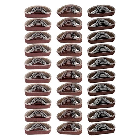 30 stk. slibebånd aluminiumoxid 80 240 800 korn 30 x 330 mm båndsliberpapir til slibning