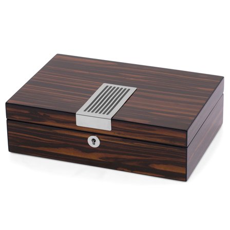 Ebony & Velvet Wooden Watch Box - 8 Watches for Men - Watch boxes