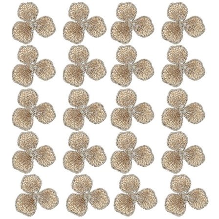20 stk. blomsterklistermærker broderede applikationer dekorative patches applikation pige stryge patches applikation broderi