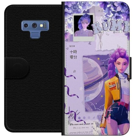 Kompatibelt Plånboksfodral till Samsung Samsung Galaxy Note9 Kpop Demon Hunters Rumi Lila Planet Kosmisk Idol Stil Fantasy