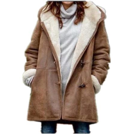 Kvinnor Pu Läderrockar Botton Biker Warm Dam Blazer Coats