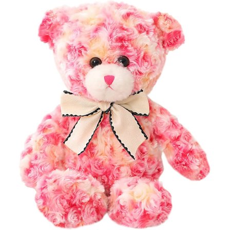 Fargerik plysj-bamse, utstoppet plysjleketøy, Valentinsdag, for kjæreste og barn, 15,7 tommer.