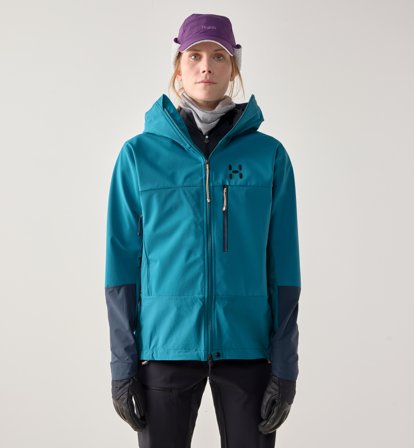 Haglöfs ROC Sight Softshell II Jacket Women Deep Teal/Tarn Blue - Damen - XL