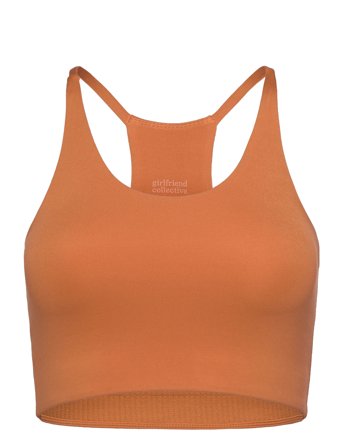 Float Cleo Halter Bra Orange Girlfriend Collective