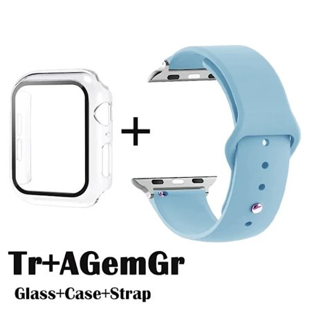 Glas+Fodral+Armband för Apple Watch Band 49mm 46mm 45mm 44mm 41 40 38mm Skärmskydd för Apple IWatch Series 10 9 8 7 6 SE 5 4