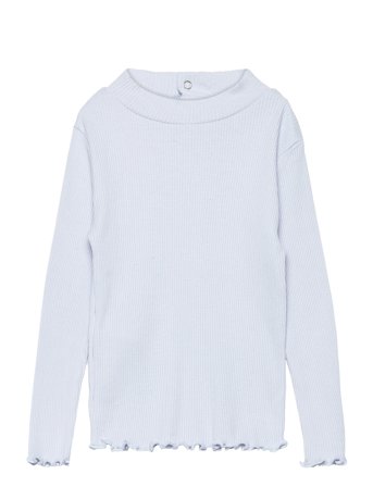 Long Sleeve Cotton T-Shirt Blue Mango