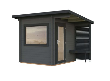 Palmako Sanna Bastu 4,4 m², Invändig 4,1 m², grå + antracit, Pooler & utebad
